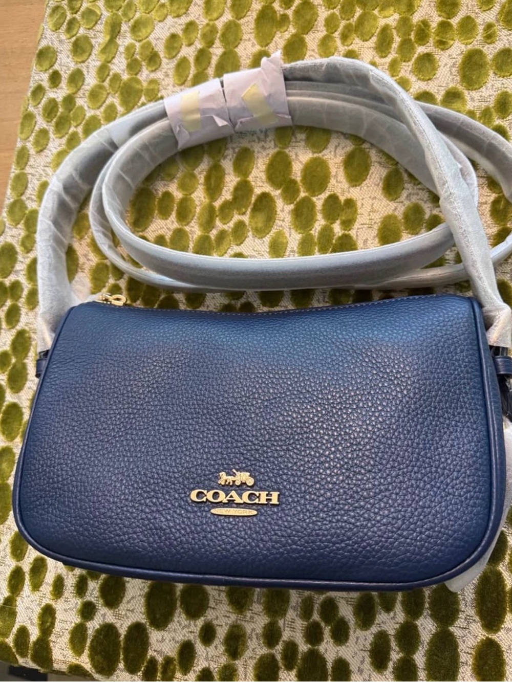 NWT Coach Kailey Shoulder Bag CY707 
Navy Blue Pebble Leather Crossbody